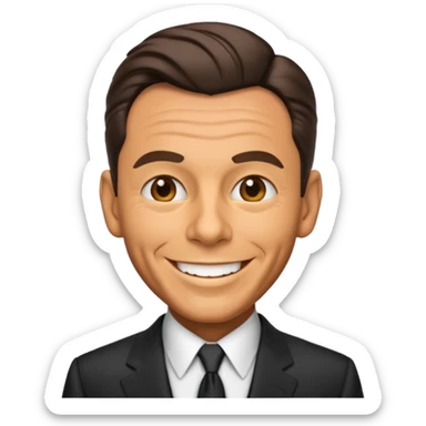 Frank sinatra emoji showing good data sticker