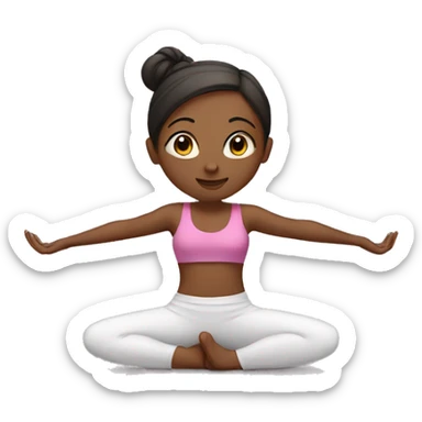 yoga girl sticker