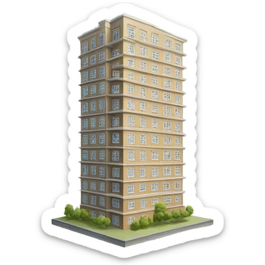 multi-storey residential building sticker