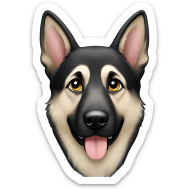 silver and black German shepherd sticker