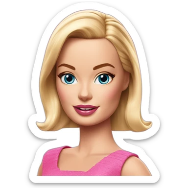 Margot Robbie as Barbie sticker
