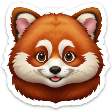 A red panda, thankful for self-care. sticker