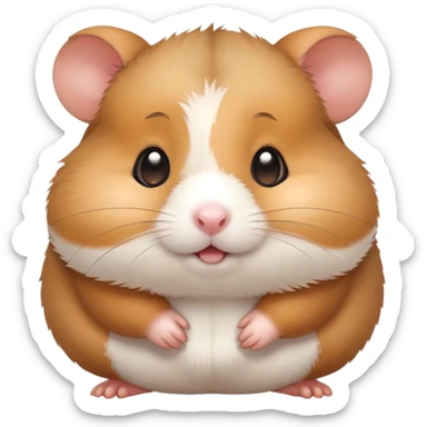 cute hamster with chubby cheeks sticker