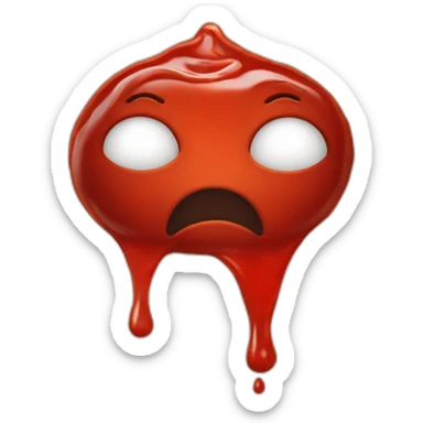 red sauce coming from one eye sticker