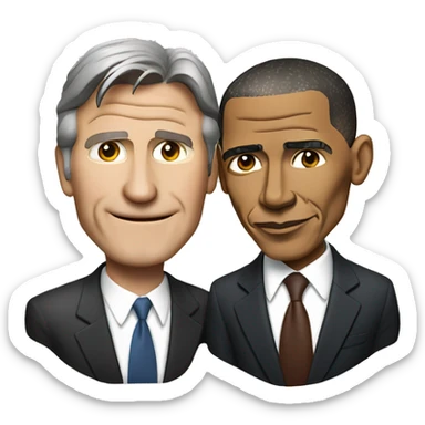 Harrison Ford with Obama  sticker