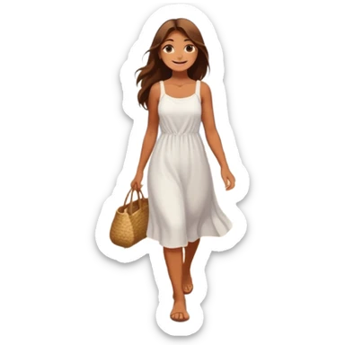 Coastal Town woman sticker
