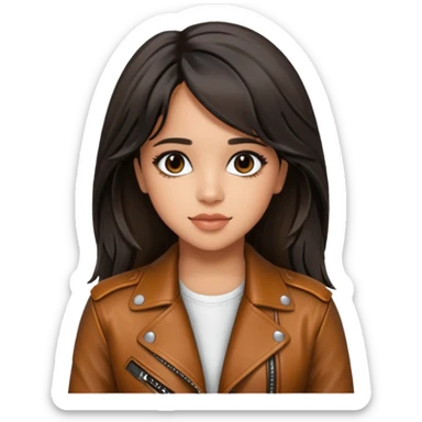 camila cabello wear leather jacket sticker