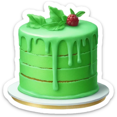 Aesthetic green cake sticker