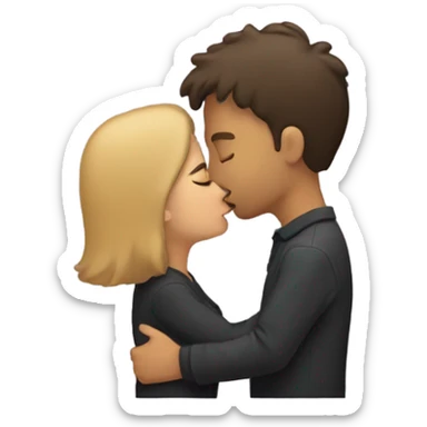 two people kissing sticker