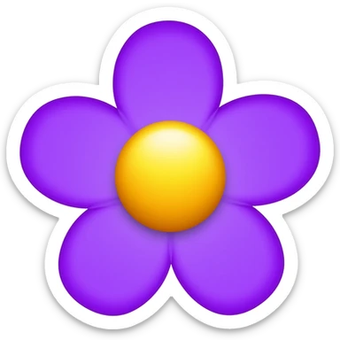 Purple flower emoji sticker
