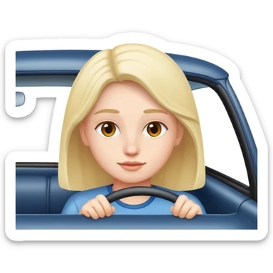 Ochse der im Auto sitzt sticker