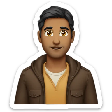 dark-hair-brown-indian-man sticker