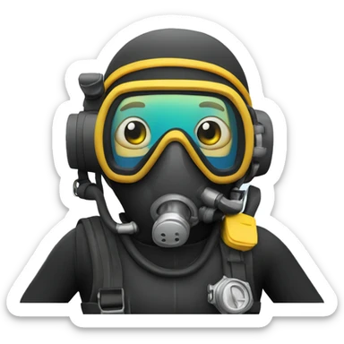 scuba diver sticker