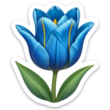 Flor azul vibrante tipo tulipan sticker