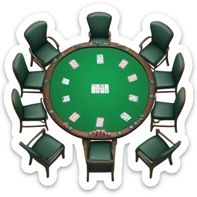 Poker table sticker