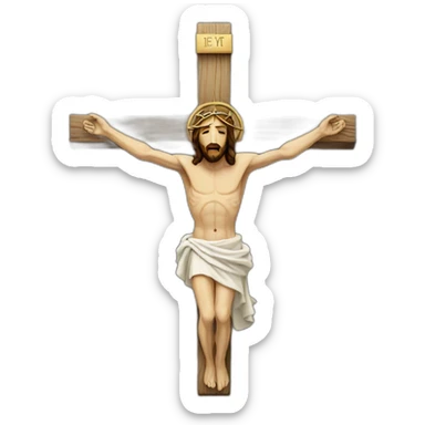 jesus on the cross sticker
