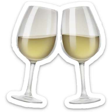 Wine glasses cheering sticker