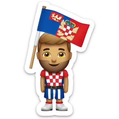 Montenegro ans Croatia flag mi sticker