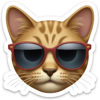 Cat with sunglasses sticker