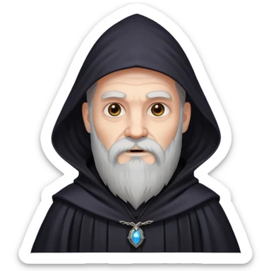 evil sorcerer with a beard sticker