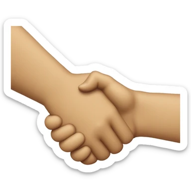 Create a hand shake emoji where the hands aren't touching yet sticker