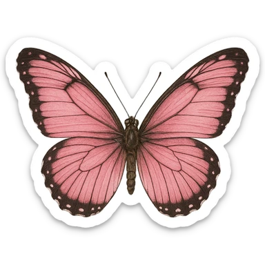 pink butterfly sticker