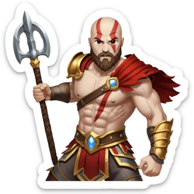 Gof of war and zeus sticker