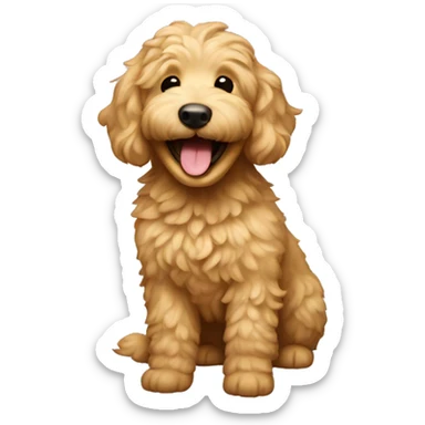 Golden doodle laughing  sticker