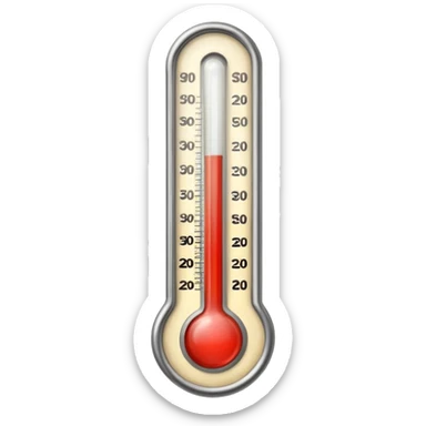 vintage thermometer sticker