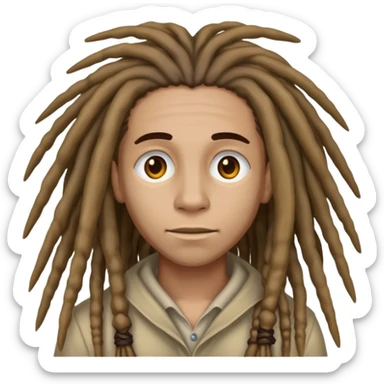 Nonchalant dread head  sticker