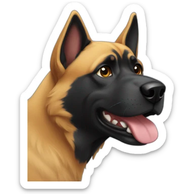 All Black mutt sticker