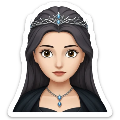 Hande Erçel as a lady from game of thrones from Starfall. Her eyes are gray. sticker
