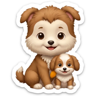 Best friends dog and baby sticker