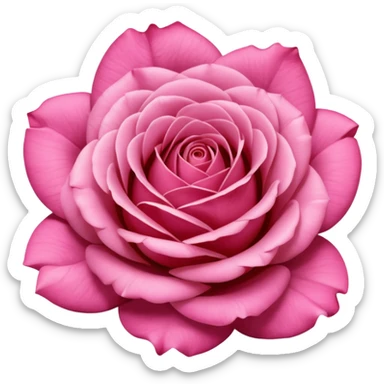 “A Polaroid photo of a pink rose  sticker