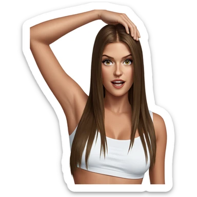 realistic portrait of girl sticker