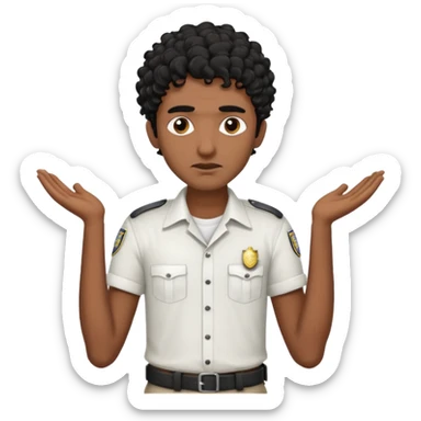 Make a dirty Indian with a shirt fro curly hair getting arrested. Make the Indian skinny too sticker