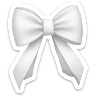 white bow sticker