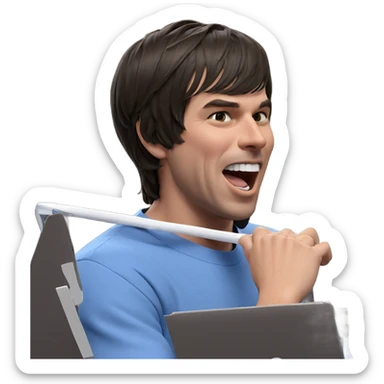 meme boy with blue shirt sticker