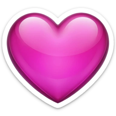 heart with a crystal magenta effect sticker