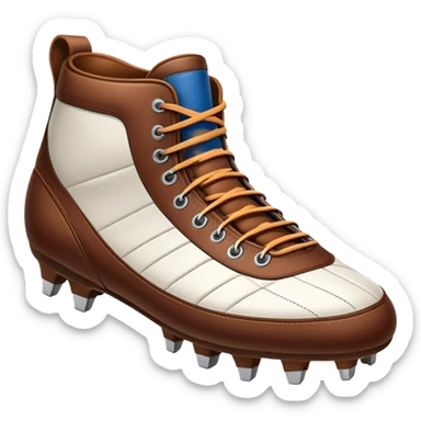 Cinematic Realistic image of a pair of rugby boots, showcasing sturdy leather construction, detailed cleat patterns and textured surfaces, illuminated by vibrant outdoor lighting that captures their athletic purpose sticker