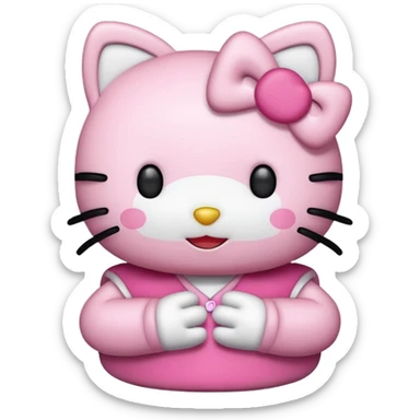 a hello kitty emoji sticker
