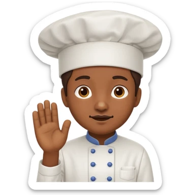 not human funny character with cook hat  sticker