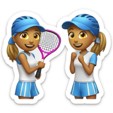 2 girls playing padel sticker
