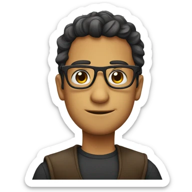 Heitor with glasses sticker