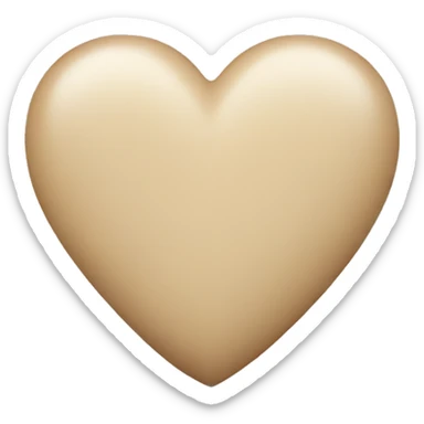 Beige heart  sticker