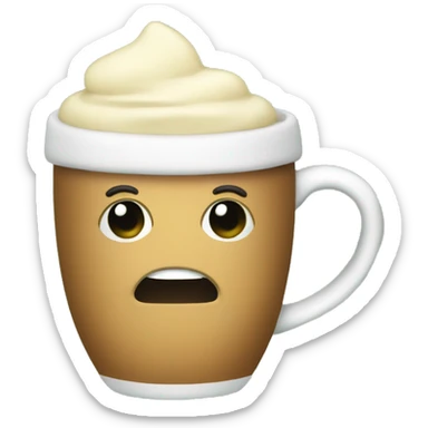 christmas mug with eggnog sticker