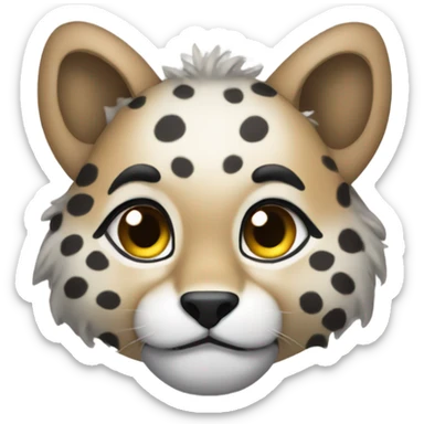 pretty cheatah bow sticker