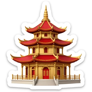 pagoda style temle sticker