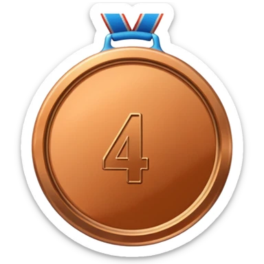 4th place medal sticker