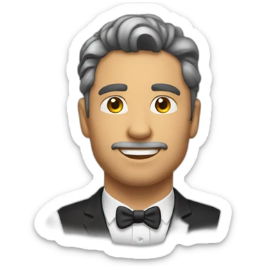 Hombre gordo elegante sticker